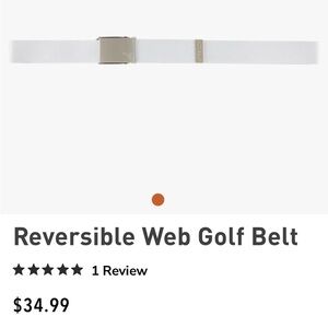 Puma Unisex Reversible Web Golf Belt White and Grey